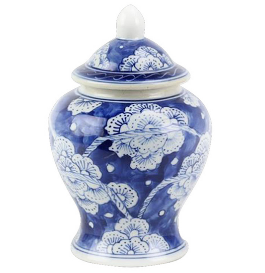 Mini Navy Floral Jar